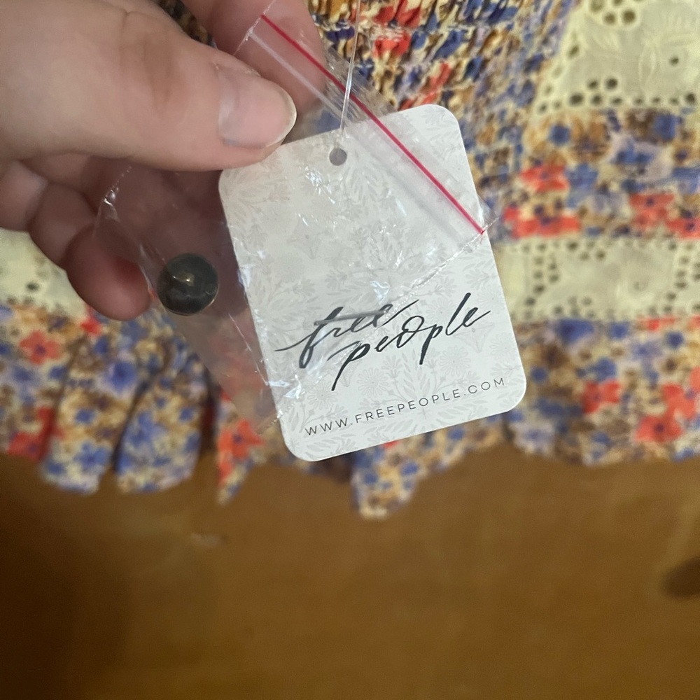 Free People Floral Lace Trim Crop Top - Picture 5 of 11